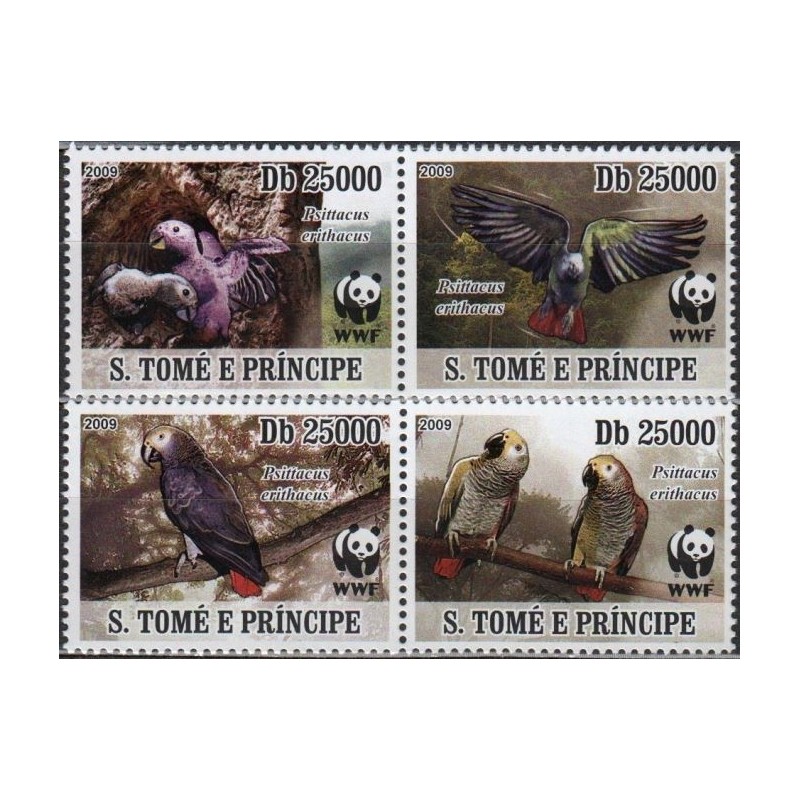 Sao Tome and Principe 2009. Parrots