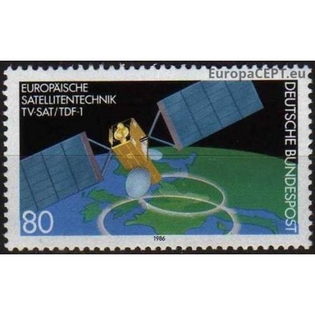 Germany 1986. European artificial satellites