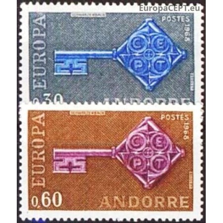 Andorra (french) 1968. Key with CEPT in handle