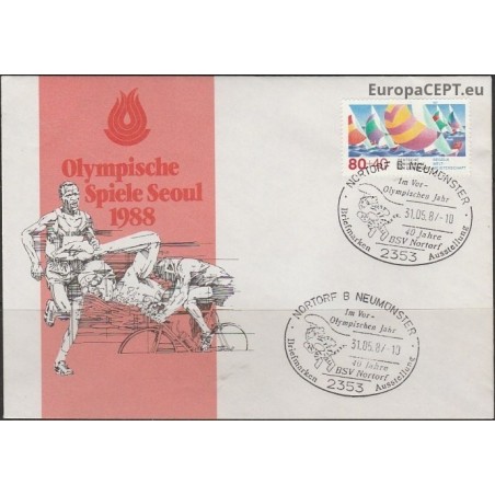 Vokietija 1987. Seulo vasaros olimpinės žaidynės (parodos vokas)