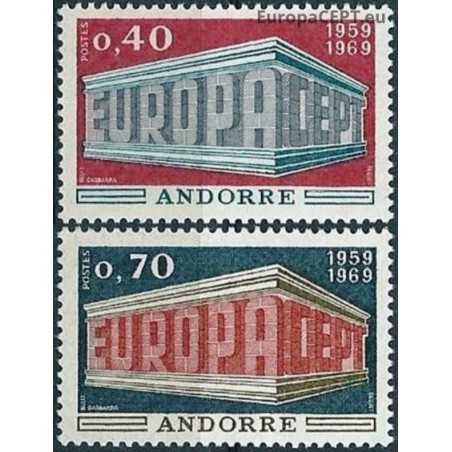 Andorra (french) 1969. EUROPA & CEPT on Symbolic Colonnade