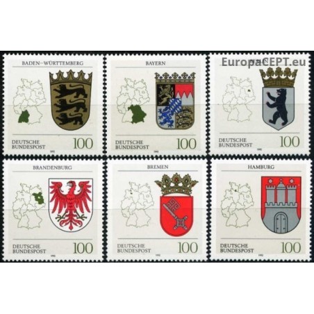 Vokietija 1992. Vokietijos žemių herbai