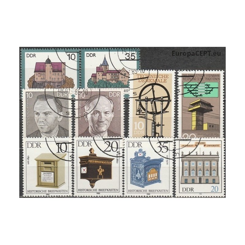 East Germany 1985. Set of cancelled stamps