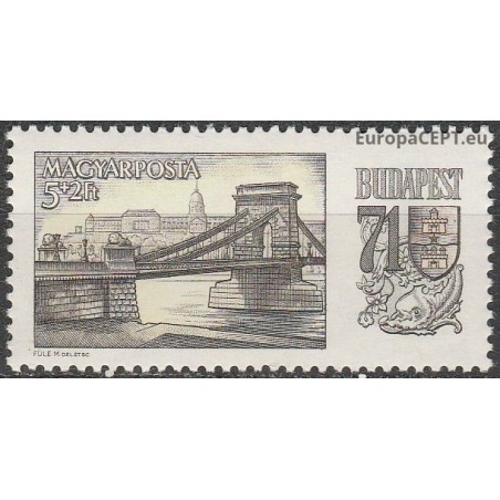 Hungary 1969. Buda (bridge, arms)