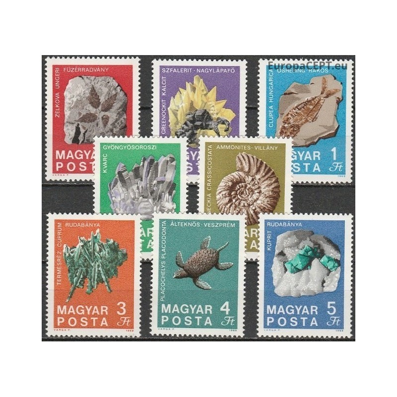 Vengrija 1969. Priešistorinė fauna (fosilijos)