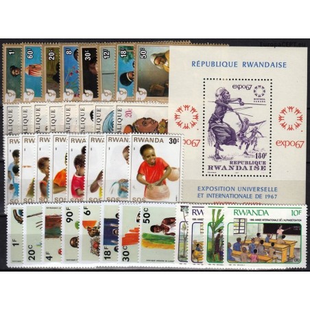 Rwanda. Culture on stamps