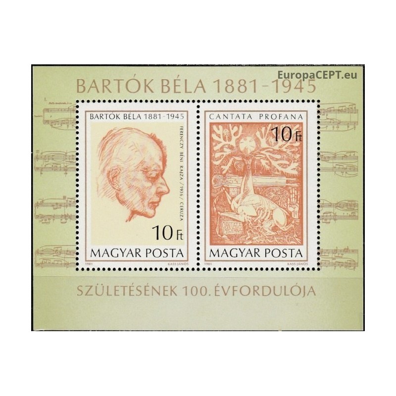 Hungary 1981. Composer Bartok