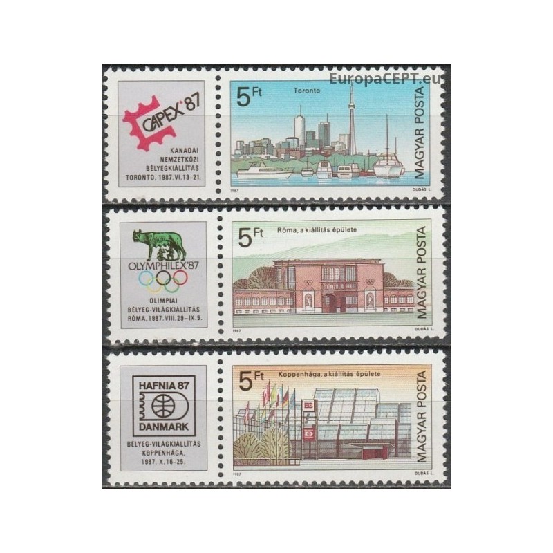 Hungary 1987. Philatelic exhibitions