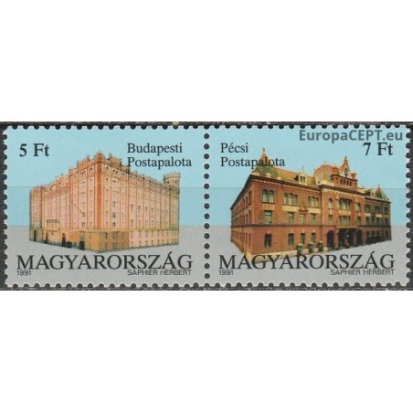 Vengrija 1991. Pašto priėmimas į CEPT