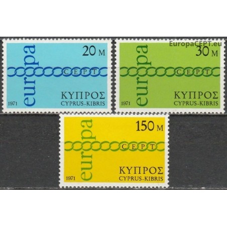 Kipras 1971. CEPT: stilizuota grandinė iš O raidžių