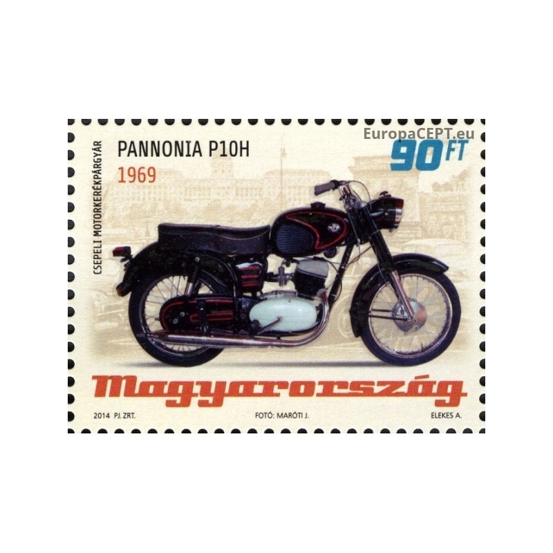 Hungary 2014. Old-timer motorbikes (Pannonia P10H)
