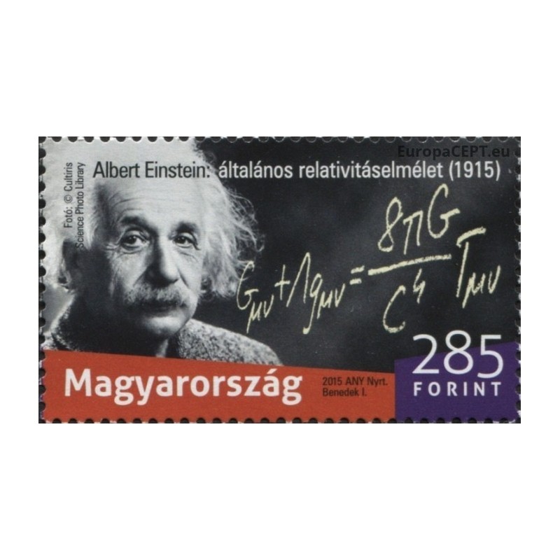 Hungary 2015. Centenary of Albert Einstein theory of relativity