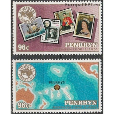 Penrhyn 1984. Stamps on stamps
