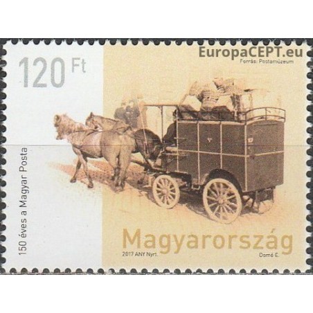 Vengrija 2017. Pašto transportas (arklinis vežimas)