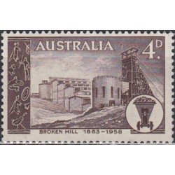 Australia 1958. Silver mining
