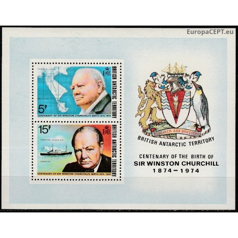 British Antarctic Territory 1974. Winston Churchill