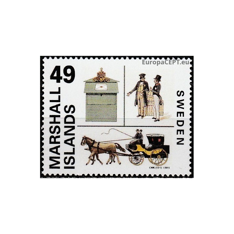 Maršalo salos 2015. Švedijos pašto istorija