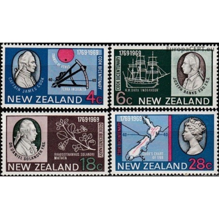 New Zealand 1969. 200th anniversary James Cook explorations
