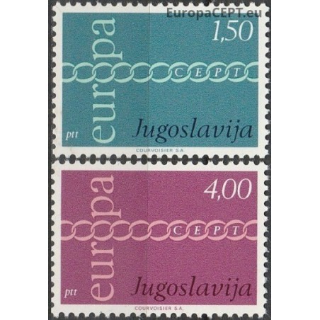 Yugoslavia 1971. CEPT: Stylised Chain of Letters O