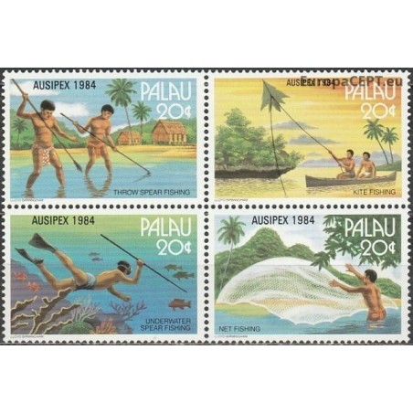Palau 1984. Philatelic exhibition AUSIPEX (fishing)
