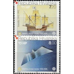 Croatia 2005. 50th anniversary Europa series (ship of Columbus, aviation)