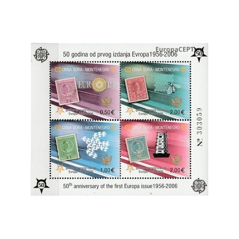 Montenegro 2006. Stamps on stamps (50 years Europa stamps)