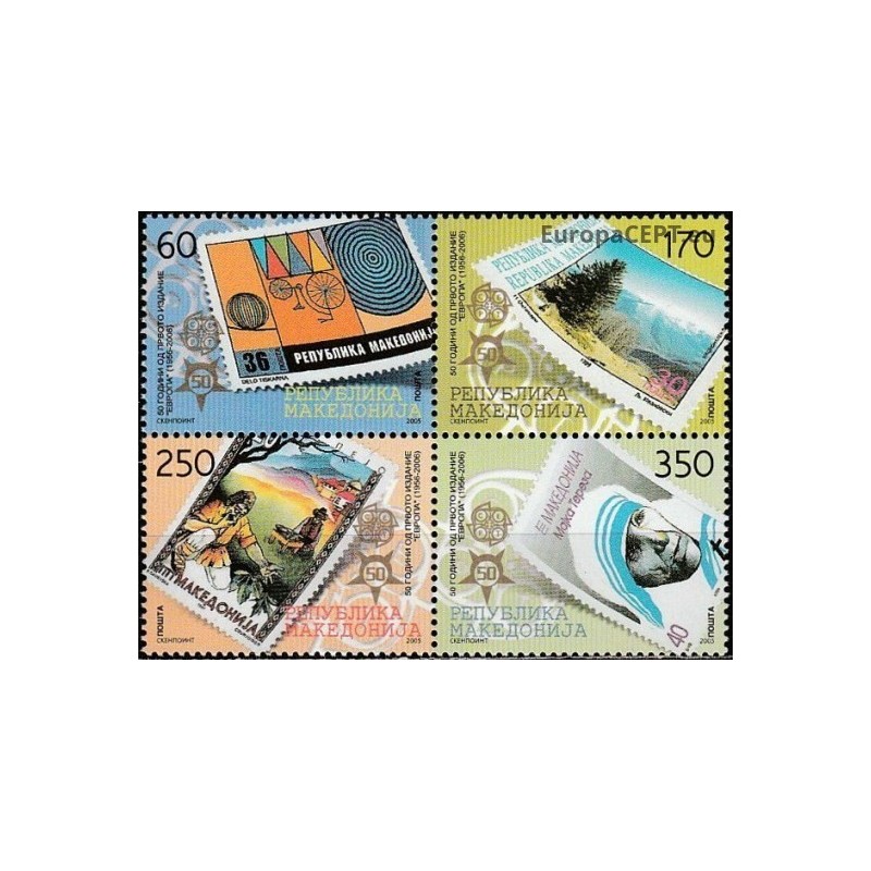Macedonia 2005. Stamps on stamps (50 years Europa stamps)