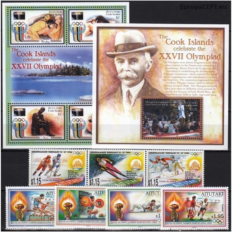 Aitutaki. Olympic Games on stamps