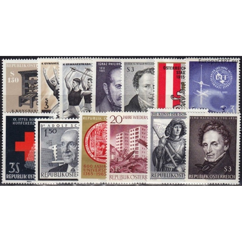 Austria 1960's. Set of new stamps III (1964-1965)