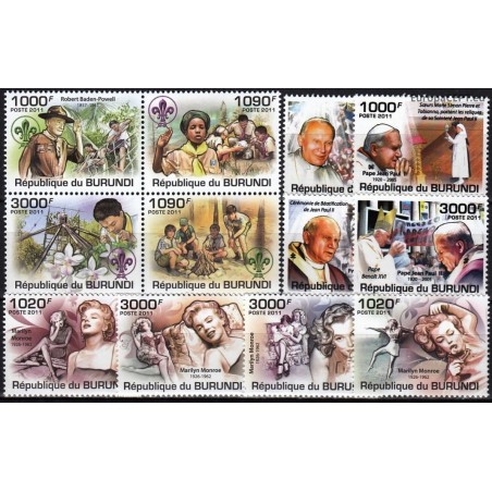 Burundi 2011. Famous people on stamps