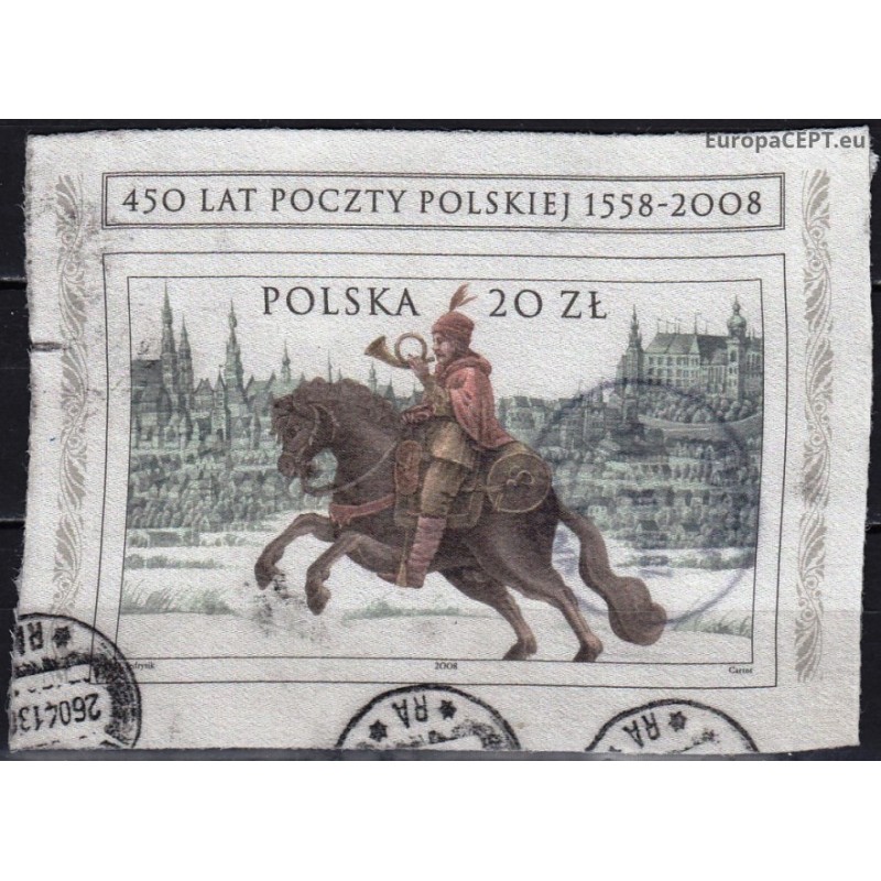 Poland 2008. 450 years of the Polish Post (Silk screen printing)