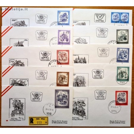 Austria 1970's. Landscapes II (Set of First Day Covers)