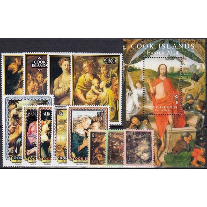 Cook Islands. Religious paintings on stamps II