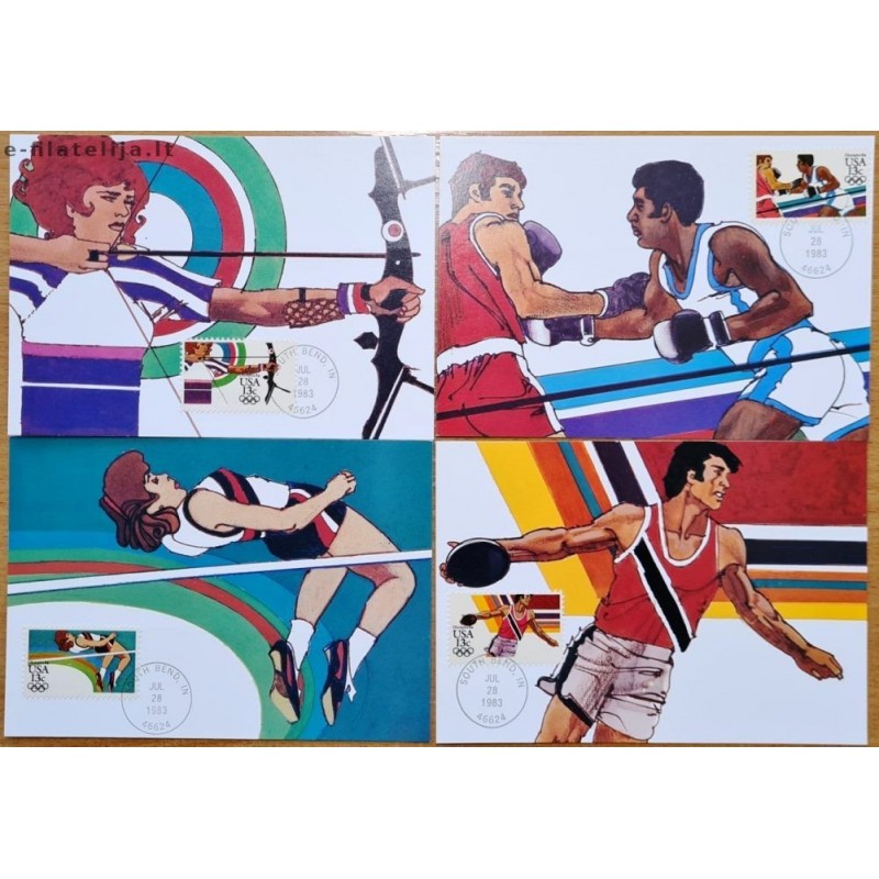 United States 1983. Olympic Games Los Angeles III (Maximum Cards)