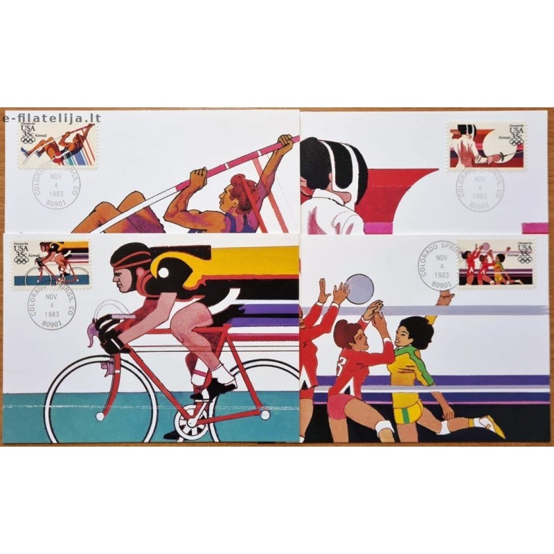 United States 1983. Olympic Games Los Angeles IV (Maximum Cards)