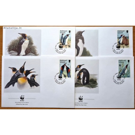Falkland Islands 1991. WWF: Penguins (First Day Covers)