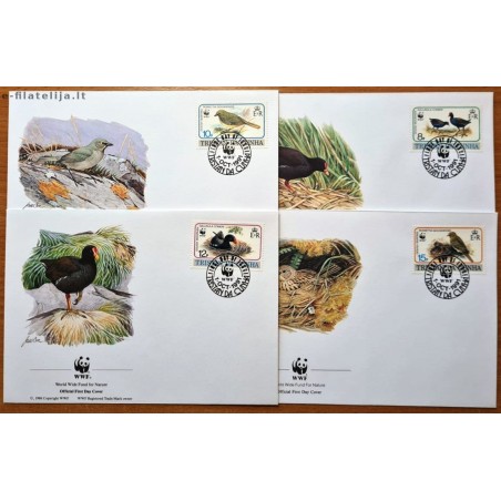Tristan da Cunha 1991. WWF: Birds (First Day Covers)