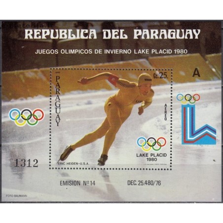 Paraguay 1980. Winter Olympic Games Lake Placid