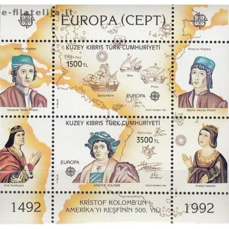 5x Cyprus (Turkey) 1992. Europa CEPT wholesale
