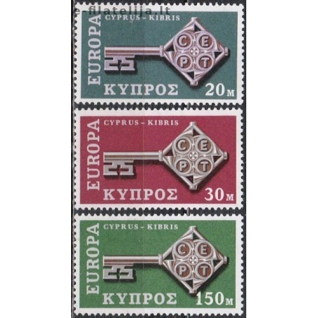 10x Cyprus 1968. Europa CEPT wholesale