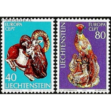 10x Liechtenstein 1976. Europa CEPT wholesale