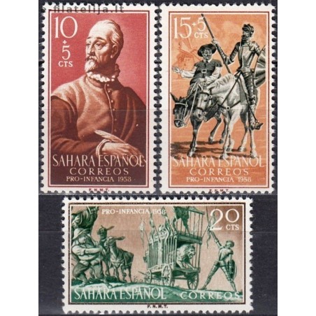 Spanish Sahara 1958. Miguel de Cervantes( Don Quijote)