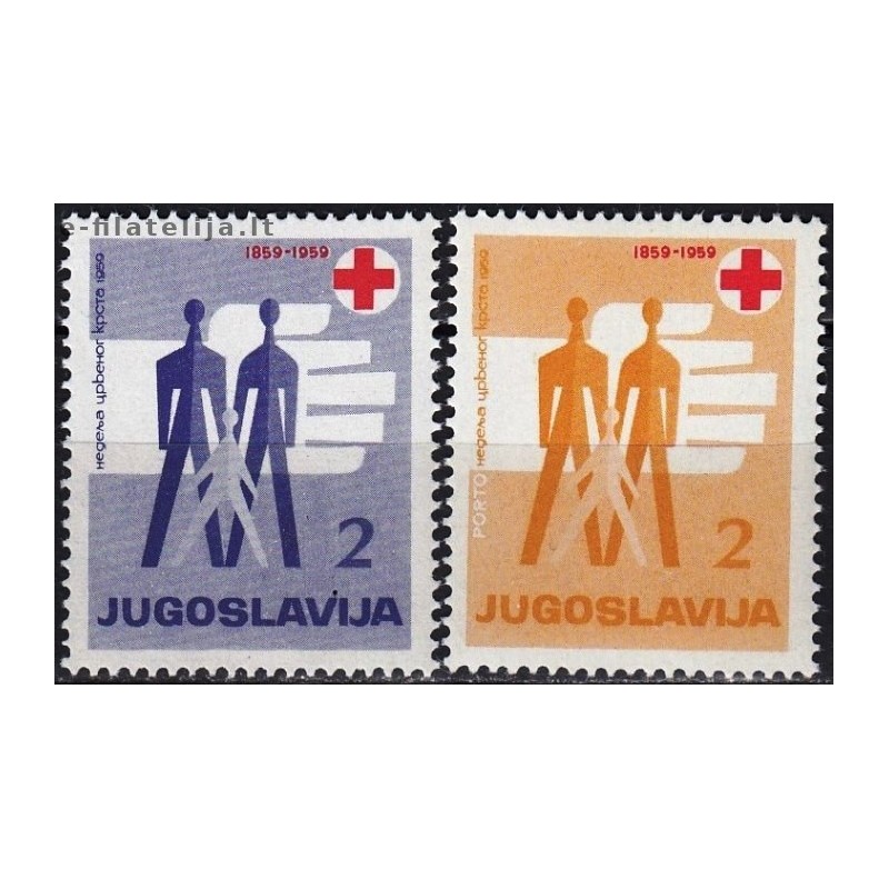 Jugoslavija 1959. Raudonasis Kryžius (labdaros serijos)