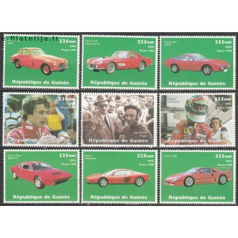 5x Guinea 1998. Wholesale lot (Ferrari)