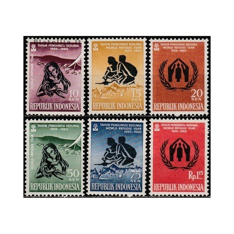 10x Indonezija 1960. Išparduodami ženklai