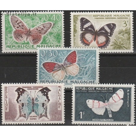 10x Madagascar 1960. Wholesale lot (Insects)