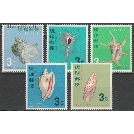 10x Ryukyu Islands 1967. Wholesale lot (Marine life)