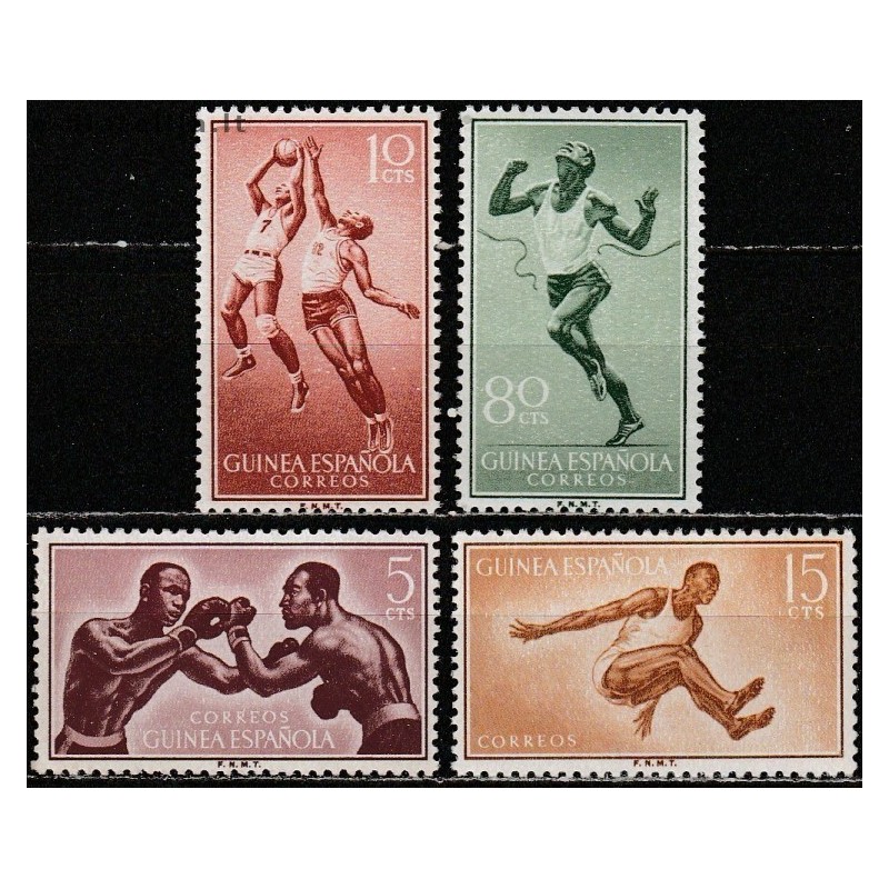 10x Spanish Guinea 1958. Wholesale lot (Sports)