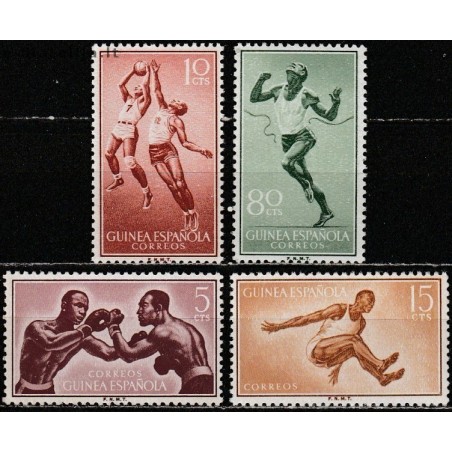 10x Spanish Guinea 1958. Wholesale lot (Sports)