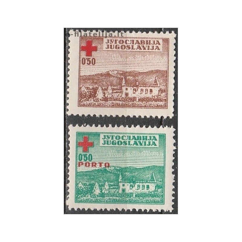 10x Yugoslavia 1947. Wholesale lot (Red Cross)